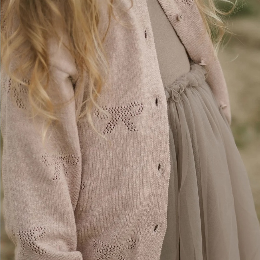 NIB jamie Kay Martha Bow Cardigan in Cocoon Pink Sz 4